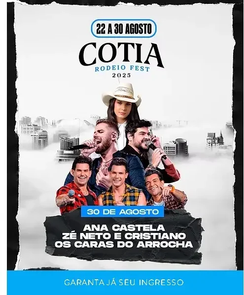 29-30 de agosto - Rodeio Cotia Fest
